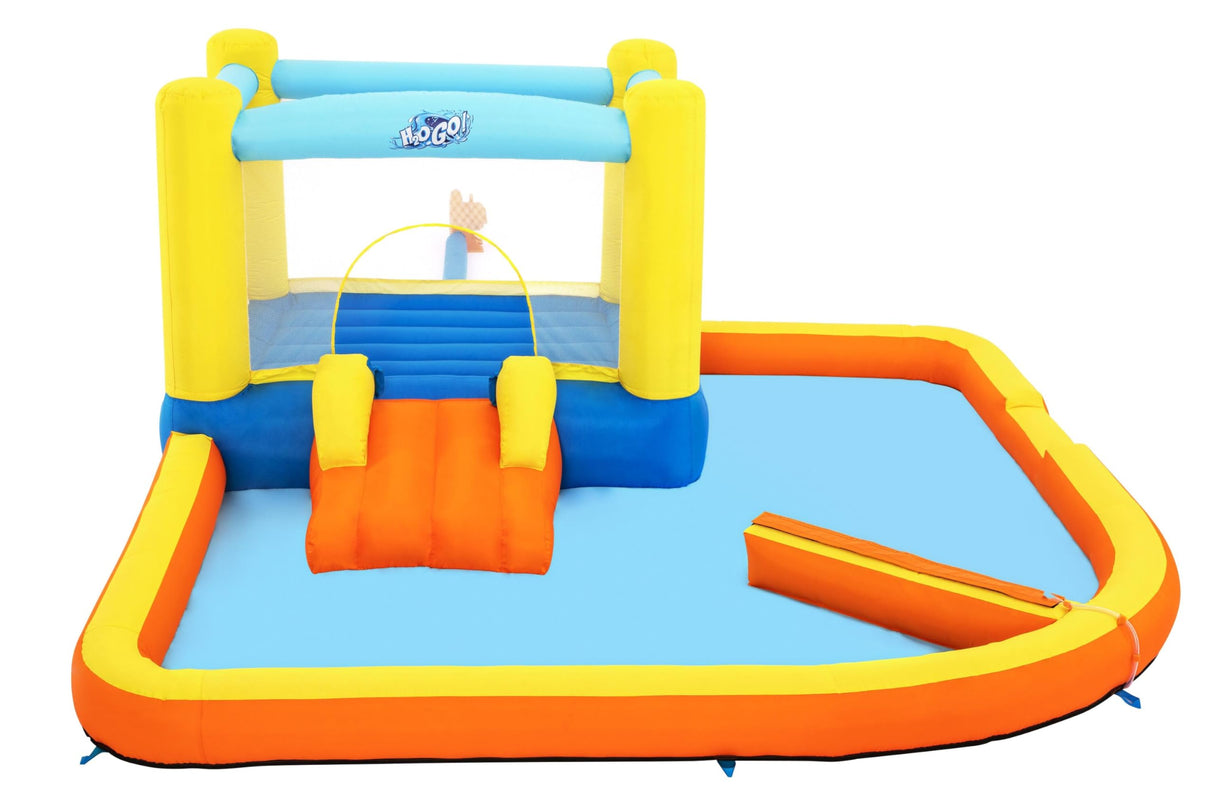 BESTWAY-8321900 Does Not Apply Parque Acuatico con Cama Elastica Hinchable 365x340x152 cm. Inflador Electrico Incluido, Multicolor, Talla única (53381)