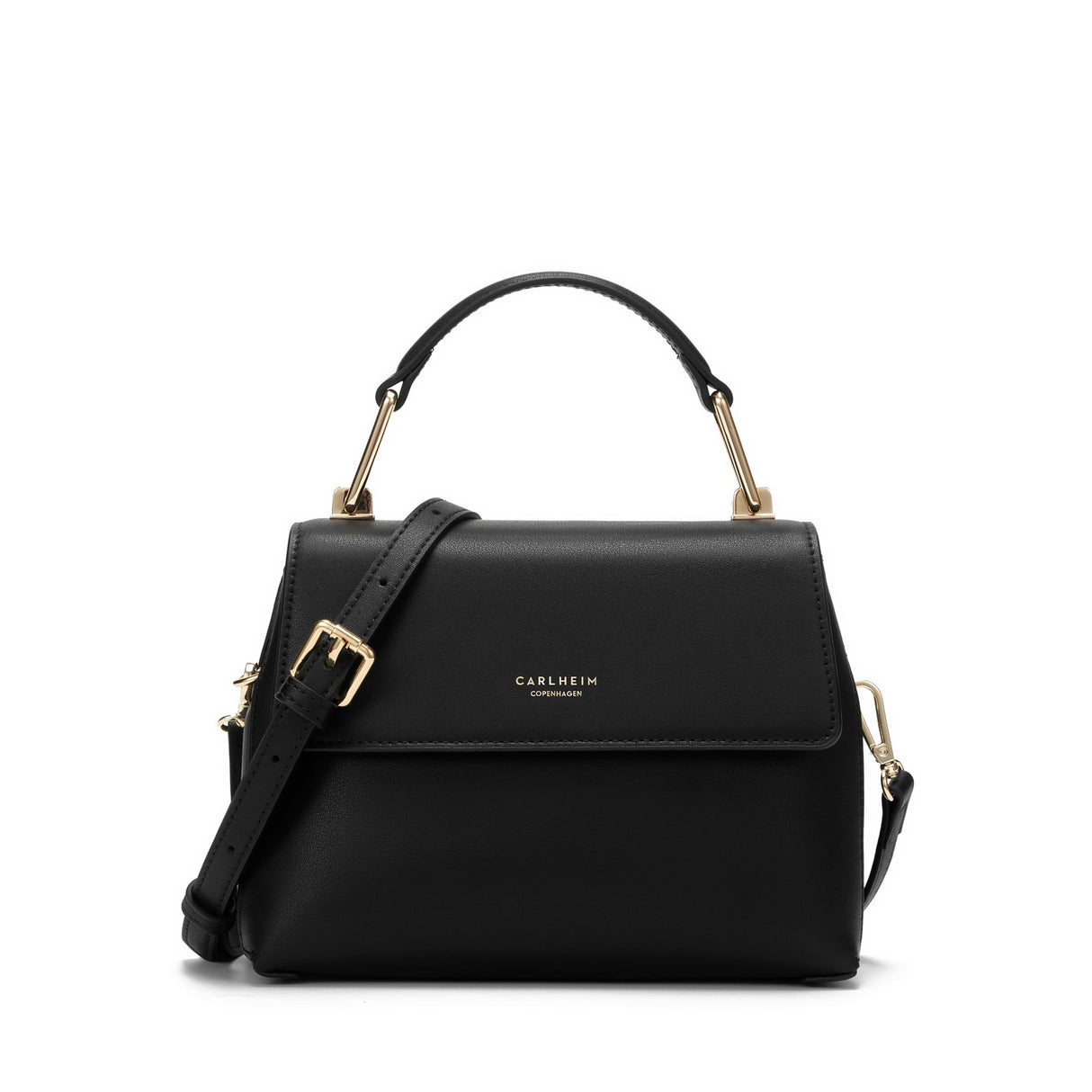 Carlheim, Gotland Genuine Leather collection, Grace Genuine Leather Handbag (Black)