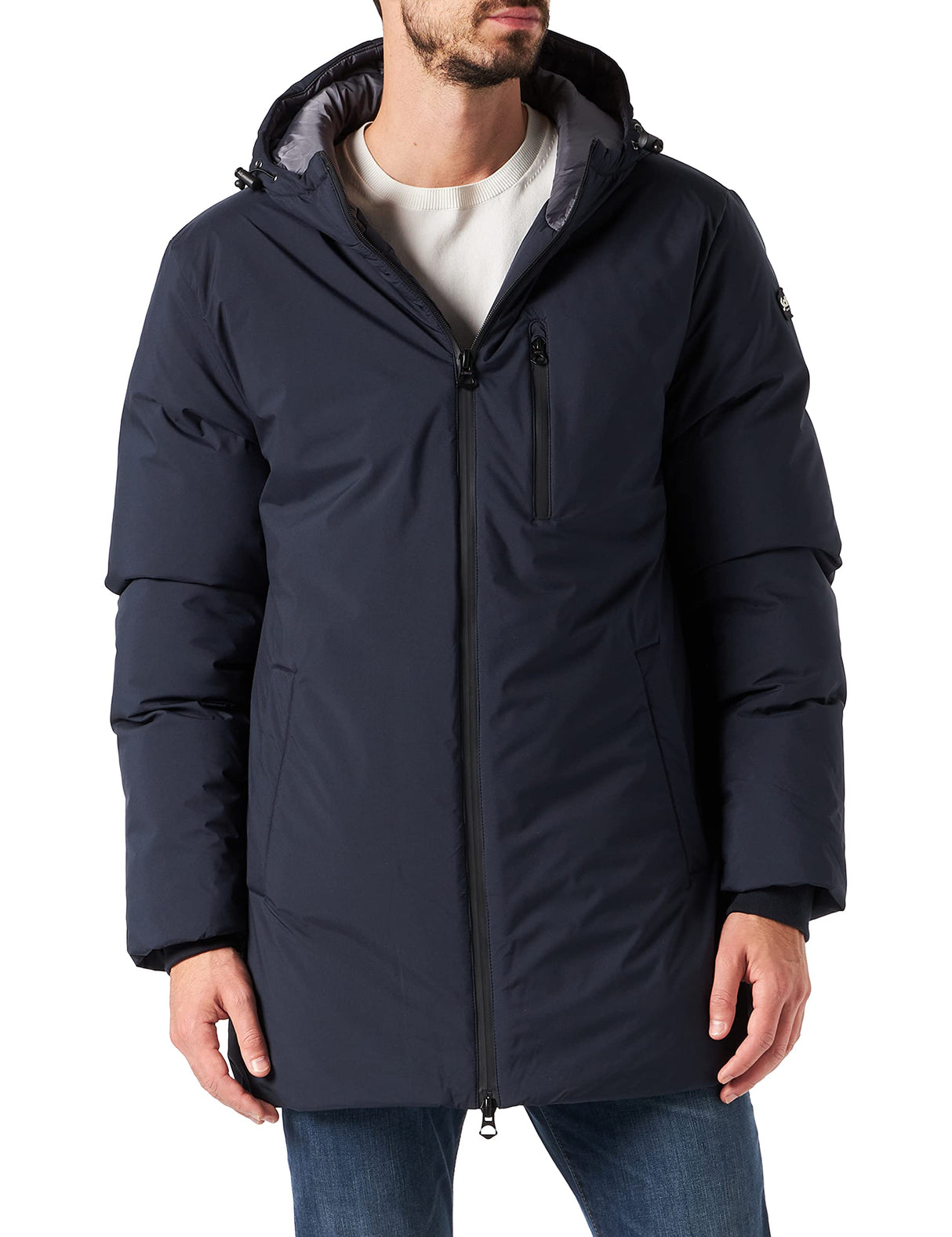 Schott NYC Fargo2 Chaqueta con Cremallera soldada Schott, Azul Marino, M Unisex Adulto