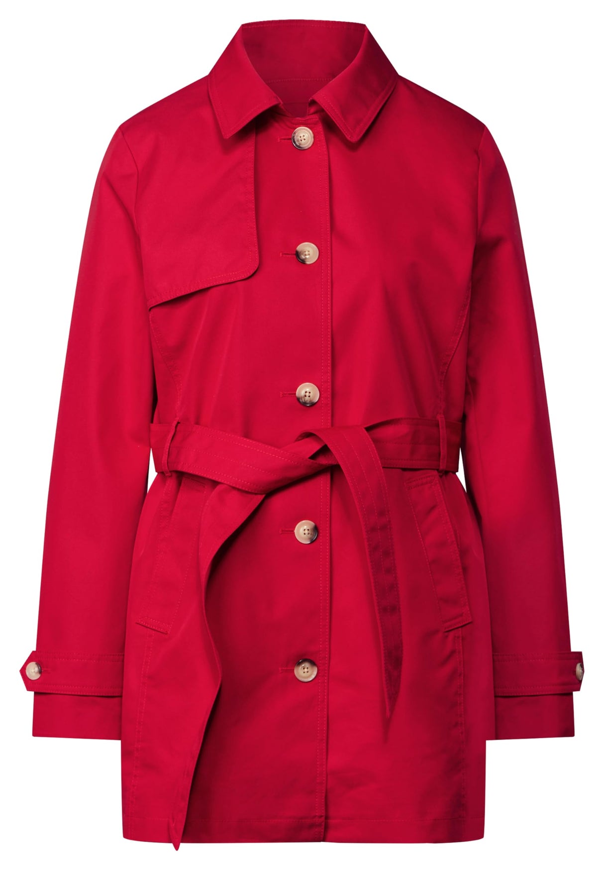 STREET ONE A101213 Gabardina, Rojo Fuerte, 40 Mujeres