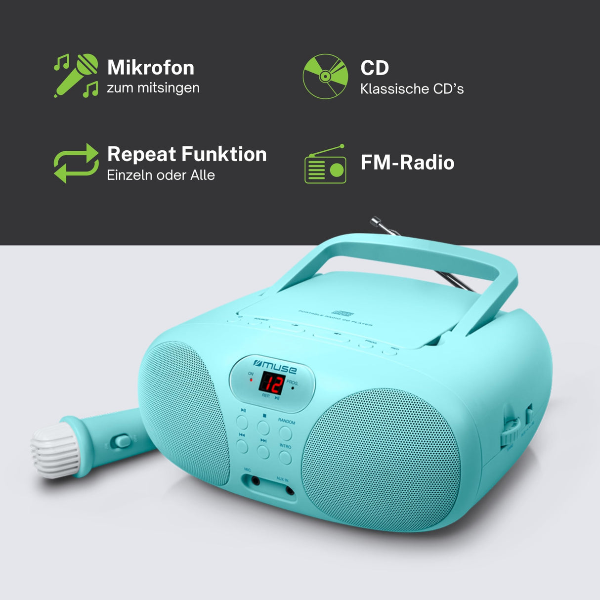 Muse M-203 KB Reproductor CD Micro