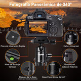 Rollei Tripode Camara Portátil Negro, 145cm Compact Traveler No.1 Carbon Trípode de Viaje Ligero con Soporte para Teléfono y Rótula de Bola 8kg Carga para Movil y Camara, Trípode-Cámara-Viaje-Tripod