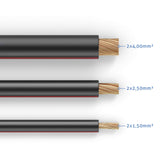 PureLink cable de altavoz cable de altavoz OFC 2x4,00mm² 0,20mm, 30,0m, cable de cobre puro para recintos de alta fidelidad subwoofers, cable de audio con etiquetado de polaridad, negro