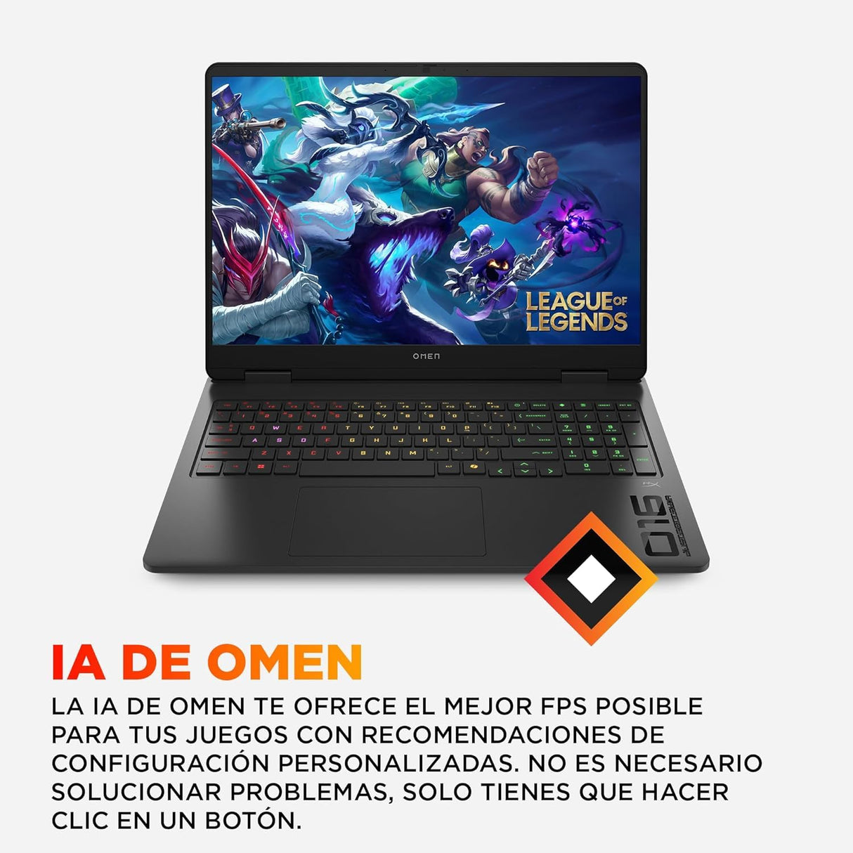 HP OMEN 16-ap0037ns, Ordenador portátil Gaming 16" 2.5K WQXGA (AMD Ryzen AI 7 350, 32GB RAM, 1TB SSD, NVIDIA GeForce RTX 5070, FreeDos) Negro - Teclado QWERTY Español