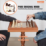 VEVOR Juego de ajedrez de Damas y Backgammon 3 en 1, Tablero de ajedrez de Madera 44 x 67,5 cm, Mesa de Juego combinada de Lujo, Materiales de Regalo Ideales para Juegos de Mesa