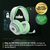 SteelSeries Arctis Nova 5X Blanco Cascos Xbox Inalámbricos - Xbox, PC, Switch 2, móvil - Controladores magnéticos de neodimio - Más de 100 preajustes - Batería de 60h - 2,4 GHz o BT - Micro Gen2.X