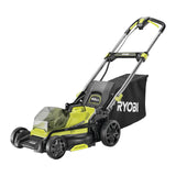RYOBI Recortadora sin Hilos sin Hilos 18 V One+ RY18LMX40C-0 - Ancho Ø40 cm, Bandeja semirrígida 50 L, Ajuste centralizado, Mango Plegable - Batería no incluida