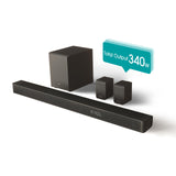 Hisense AX5100G - Barra de Sonido 5.1, 340 W, 7 Altavoces y subwoofer 6.5, Dolby Atmos, DTS Virtual X, Bluetooth 5.0, EZ Play
