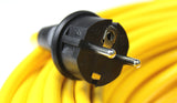 as - Schwabe alargador de Cable de 25 m K35 AT-N07V3V3-F 3G2,5 - Cable de extensión 230 V/16 A - con Tapa de protección - Resistente al Polvo y a Las Salpicaduras IP44 - Color Amarillo, 60351