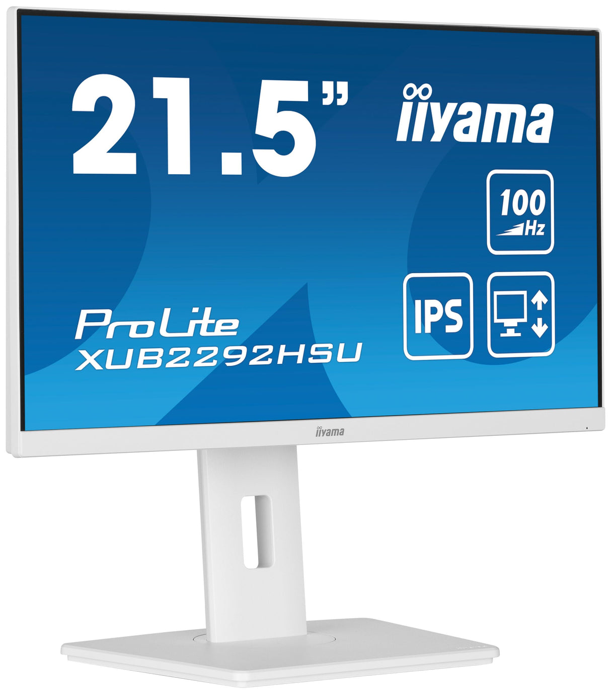 iiyama XUB2292HSU-W6 21,5" Blanco Panel IPS, 1920x1080100Hz, 15cm Regulable en Altura, Pivotante, 250cd/m², Altavoces, HDMI, DisplayPort, 0,4ms MPRT, FreeSync, USB 4X 3.2