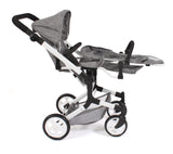 Bayer Chic 2000 - Cochecito para muñecas Linus Duo para niños de 4 a 8 años, Color Gris Vaquero, 690-76