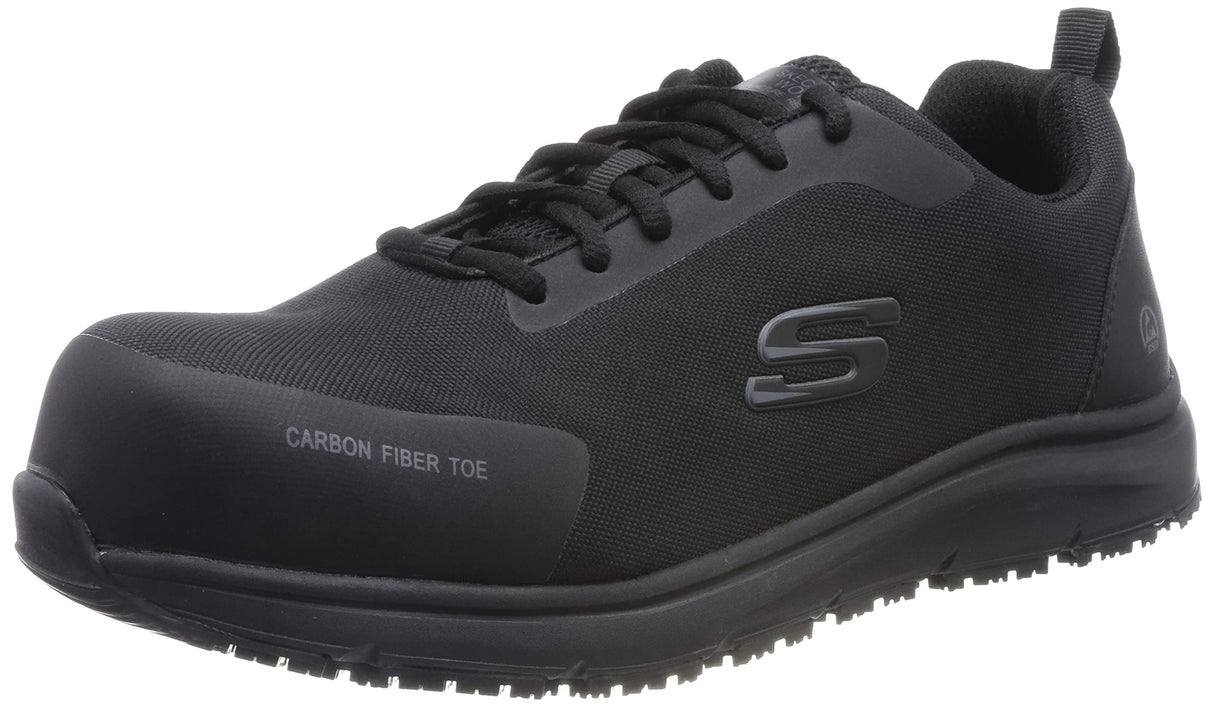 Skechers Ulmus SR Safety Toe, Zapatillas Hombre, Black/Charcoal, 46 EU