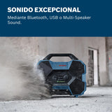 Bosch Professional 18V/12V System altavoz Bluetooth a batería GPB 18V-6 C (Bluetooth, USB, Multi-Speaker Sound, sin batería/cargador)