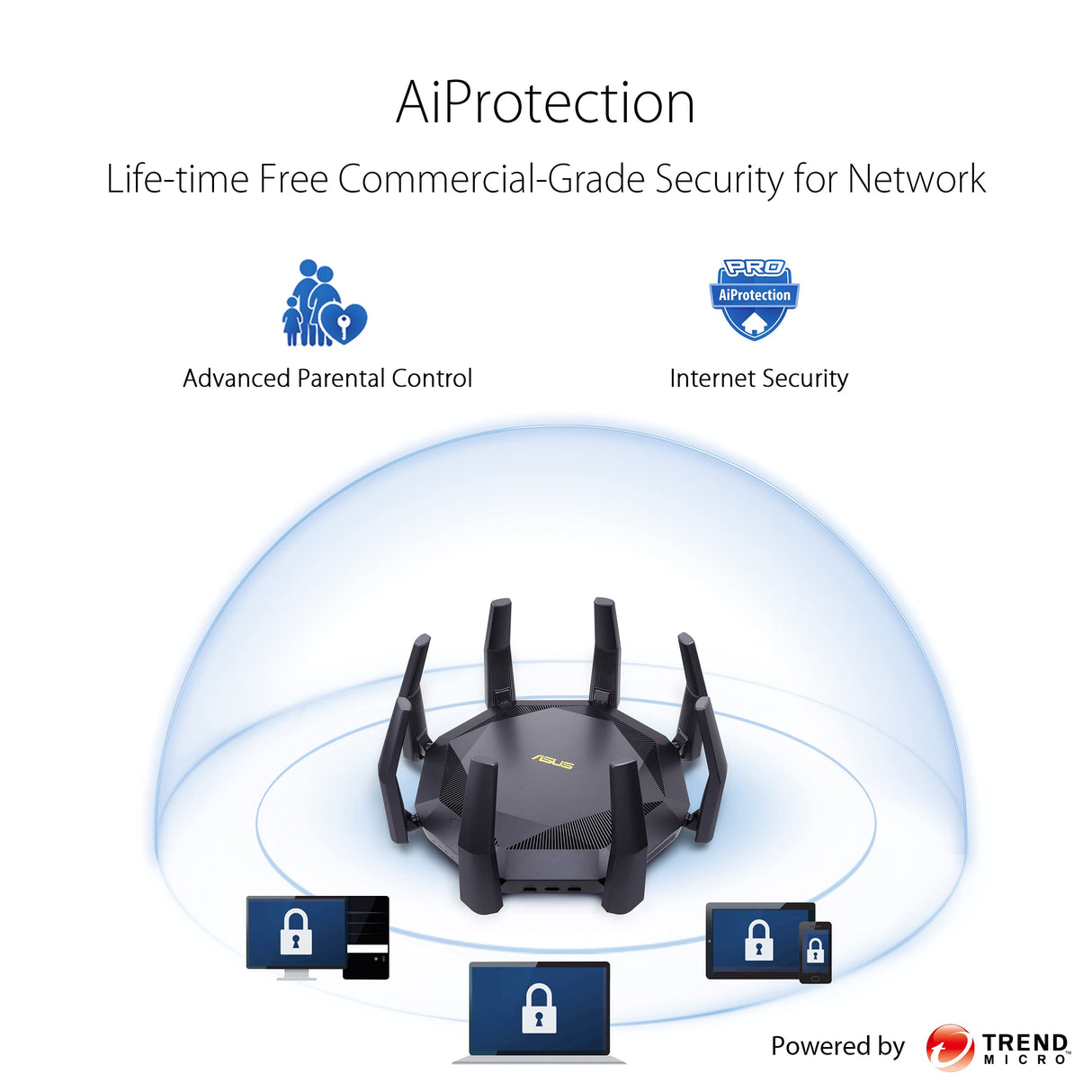 ASUS RT-AX89X - Router Gaming AX6000 WiFi 6 extensible de doble banda y 12 flujos, puertos 10G, puerto Gaming, modo para juegos móviles, seguridad de red, Instant Guard, VPN, compatible con AiMesh