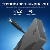 SABRENT Thunderbolt 4 Hub con Carga de 60W para portátiles, USB-C Dock, admite 2X monitores 4K 60Hz o 1x Monitor 4K 144Hz, 5K/6K/8K@60Hz (DSC),Cable TB4 Certificado de 15,7" Incluido (HB-TBT4)
