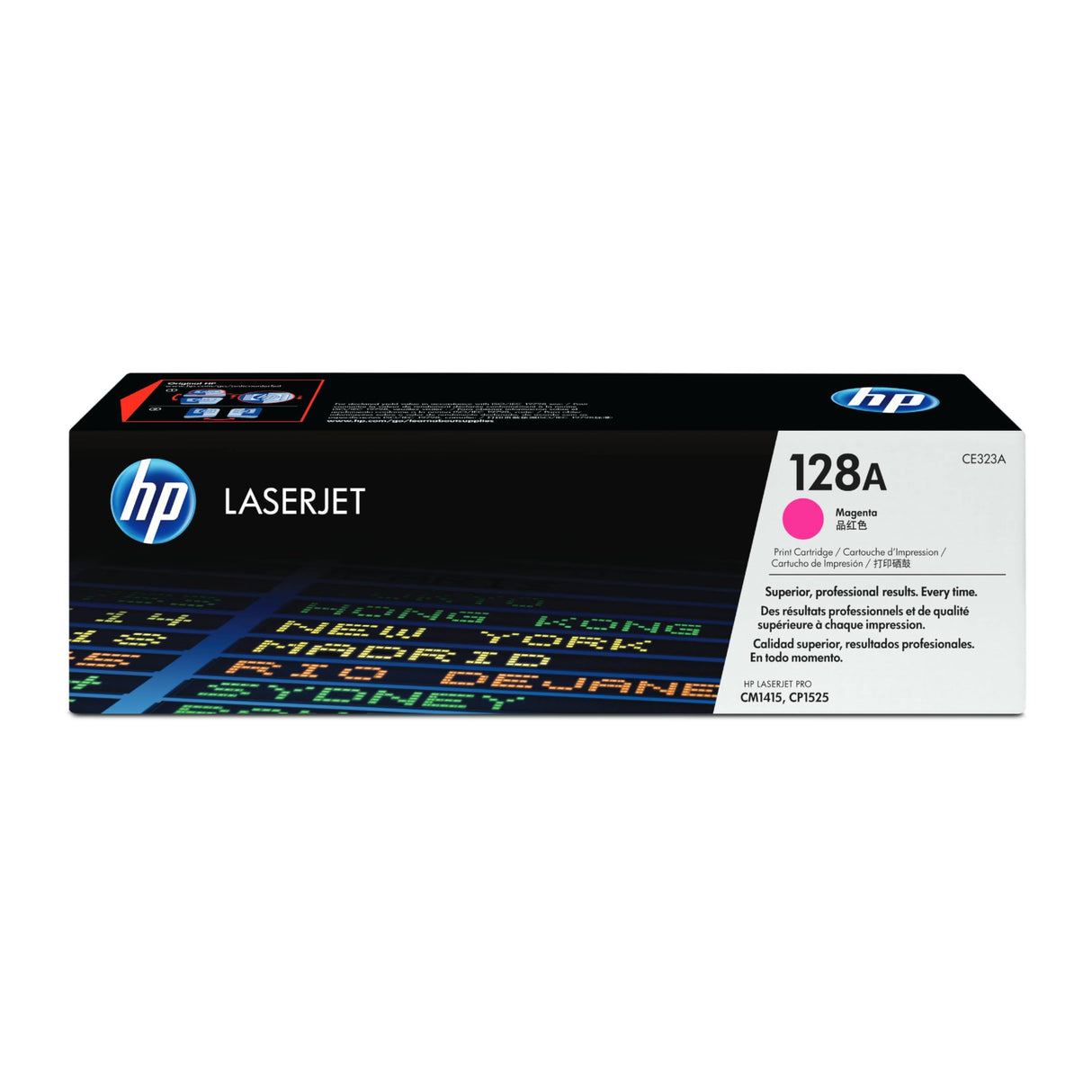 HP 128A CE323A, Magenta, Cartucho Tóner Original, de 1.300 páginas, para impresoras HP LaserJet Pro serie CM1410, CM1415, CM1525