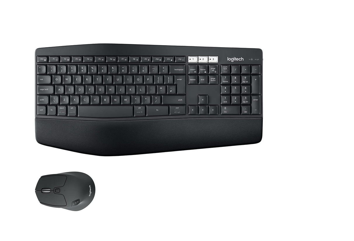 Logitech MK850 Combo Teclado y Ratón Multidispositivo, Disposición QWERTY Inglés Reino Unido , Negro