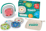 TIMIO Reproductor + 5 Discos | Escucha Cuentos de Hadas, Historias, música y rimas Infantiles | Aprende números, Letras y Animales | Incluye 8 Idiomas | para niños de 2 a 6 años