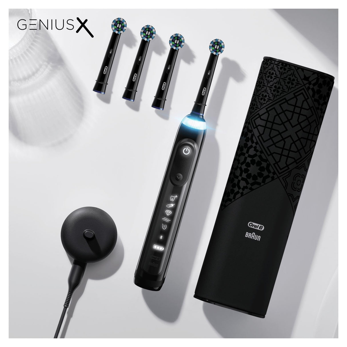 Oral-B Genius X 20000 Luxe Edition - Cepillo de Dientes Eléctrico Negro con Tecnología de Braun