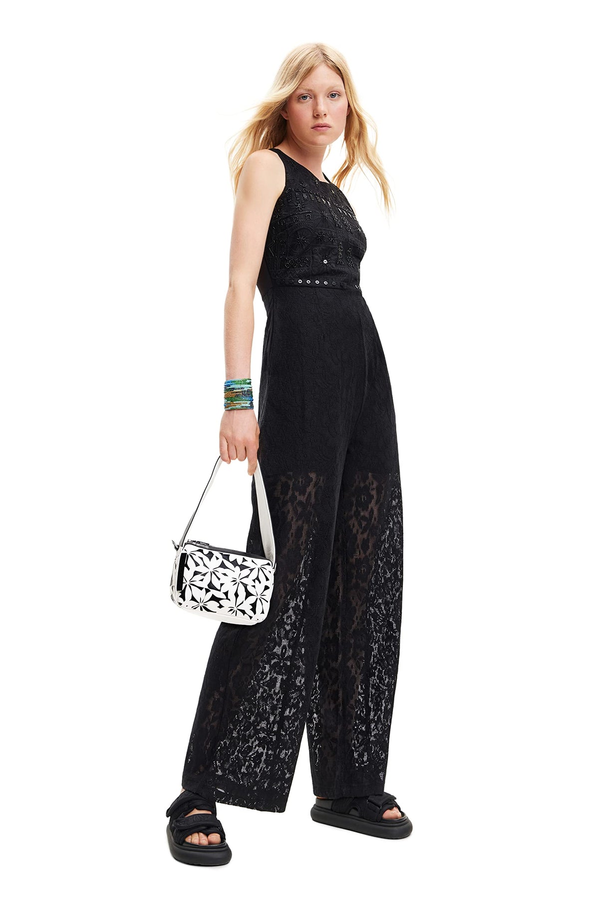 Desigual Pant_Lua 2000 Pantalones Informales, Negro, L para Mujer