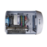 Mars Gaming MC- CYLON, Caja Gaming MicroATX, Diseño Cilíndrico de Turbina, Panel Cristal Templado y Ventana Superior Curvada Panorámica, Ventilador Frontal RGB 200mm + Ventilador Trasero 120mm, Blanco