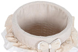 CESTA ROPA SET 4 MIMBRE TELA 45X45X68 CON TAPA