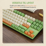 Drop + Teclado mecánico Elvish TKL de The Lord of The Rings™, Teclas de Perfil MT3 con Teclas Accent, interruptores táctiles Holy Panda X, Teclas PBT Dye-Sub, retroiluminación LED, Verde