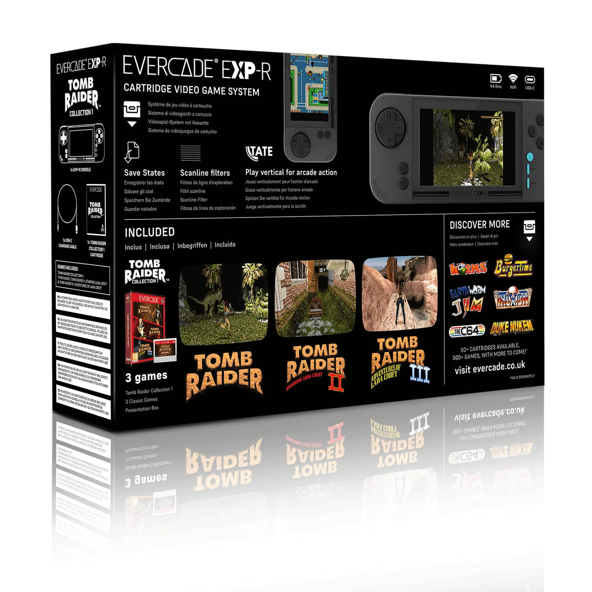 Evercade EXP-R Handheld with Tomb Raider 1, 2 & 3