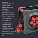 Brennenstuhl Carrete de Cable de construcción Profesional con Powerblock KC 3200 5 (33+5m, Cable H07RN-F 3G2,5 en Negro, 5 Tomas de Seguridad, Uso en Exterior Permanente, Fabricado en Alemania)