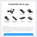 Pack dji RS 4 Pro, estabilizador en 3 Ejes para cámaras DSLR y de Cine Canon/Sony/Panasonic/Nikon/Fujifilm, con grabación Vertical nativa, Carga útil de 4.5 kg, transmisor de Imagen y Motor Focus Pro