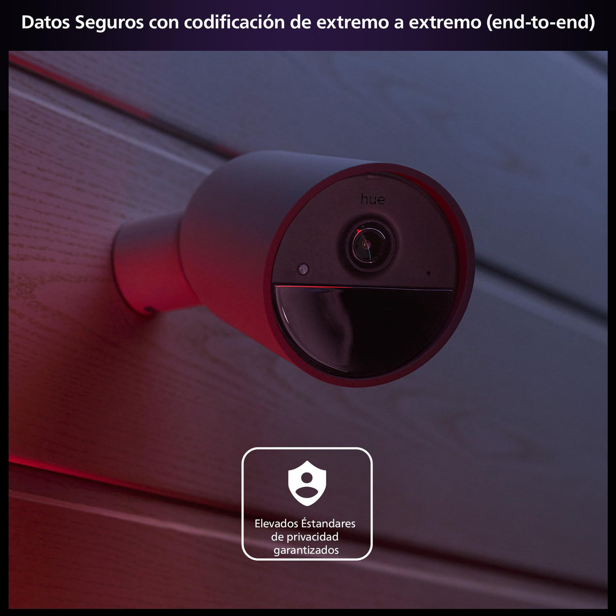 Philips Hue Secure - Cámara de Video Vigilancia Inteligente para Exteriores/Interiores, inalámbrica (Color Blanco), Full HD Video, fácil de Instalar, Control de Vigilancia y Luz con Solo una App