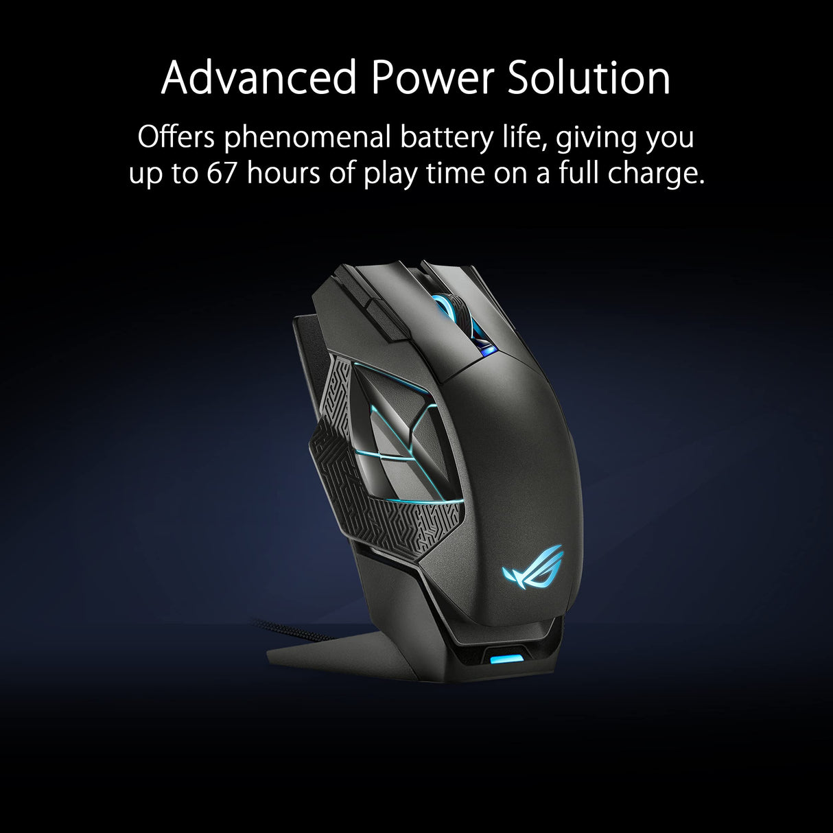 ASUS ROG Spatha X Wireless Gaming Mouse (Magnetic Charging Stand, 12 Programmable Buttons, 19,000 DPI, Push-fit Hot Swap Switch Sockets, ROG Micro Switches, ROG Paracord and Aura RGB Lighting)