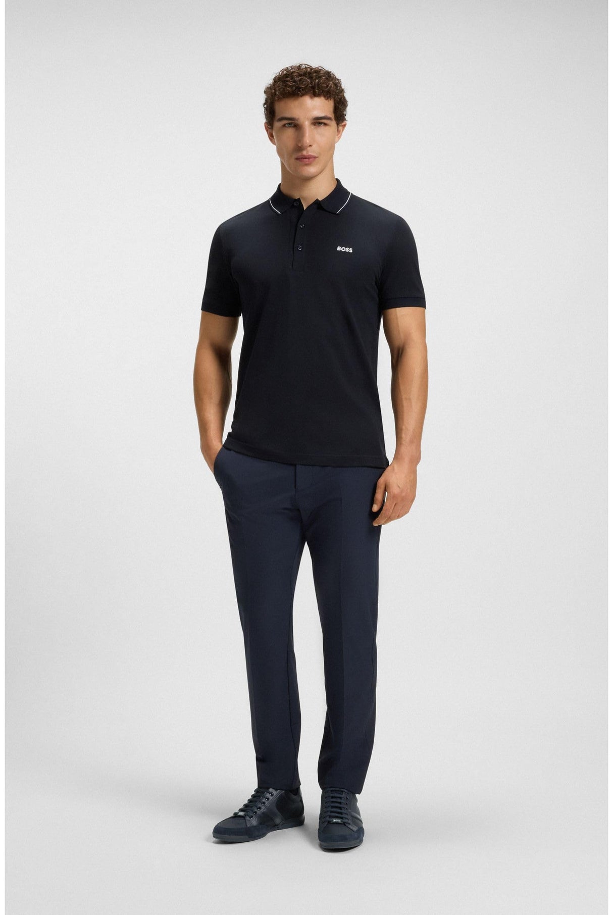 BOSS Hombres Saturn_Lowp_MX A_N Sneaker Azul 44 EU