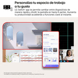 LG 24U631A-B - Monitor 23.8'', Panel IPS, (2560 x 1440), 100 Hz, 5ms (GtG), WebOS23, sRGB 99%, QHD, Ajuste en Inclinación (Eje Horizontal), Negro