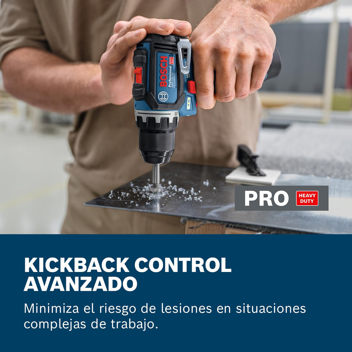 Bosch Professional 12V System Taladro/atornillador GSR 12V-32 (KickBack Control, motor Brushless sin escobillas, incl. baterías de 2,0 Ah, cargador, bolsa de herramientas)