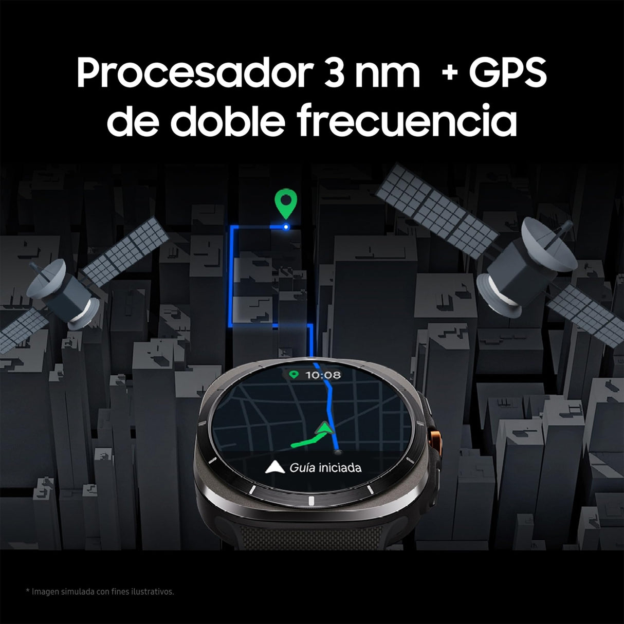 Samsung Galaxy Watch Ultra 2025 47mm - Smartwatch LTE con IA, Titanio, Botón Personalizable, Control de Salud, Garantía del Fabricante 3 Años + 1 año Extra, Plata Titanio (Versión española)