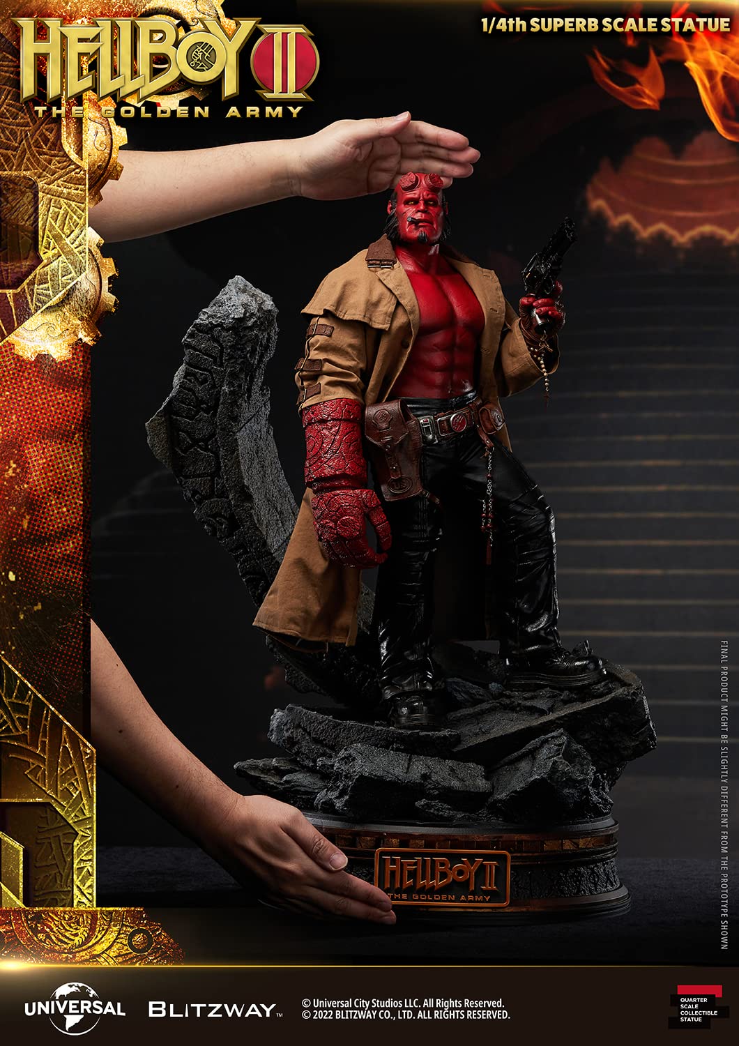 Blitzway Hellboy II - Estatuilla de Les Légions d'or maudites 1/4 Hellboy 70 cm