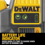 DEWALT DCE0811D1G-QW - Nivel Láser Autonivelante Verde, 2 Líneas 360°, Batería Li-Ion 2Ah XR 12V, Resistente IP65, Test de Caída 2m, Proyección Horizontal y Vertical, Incluye Pack de Batería 12V