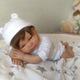 Bebè Reborn Bruno.Muy Realista,Mide 52CMY Pesa 2,3KG,Cuerpo Y Dimensiones HIPERREALISTA,MANITAS Y PIES PROPORCIONADOS,Hecho EN ESPAÑA,Vinilo DE Silicona,Mucha Movilidad.