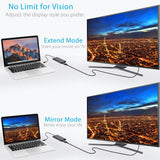 CableGlaxay Adaptador de Salida Thunderbolt 3 a Dual HDMI 2.0 para Ordenadores Mac y Windows Thunderbolt 3 (admite Dos monitores de hasta 4K @ 60 Hz, Solo Compatible con Thunderbolt 3)