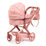 Bayer Design 17026AA Cochecito de muñeca Xeo, Carro para muñecos, Bolsa, Convertible, Regulable en Altura