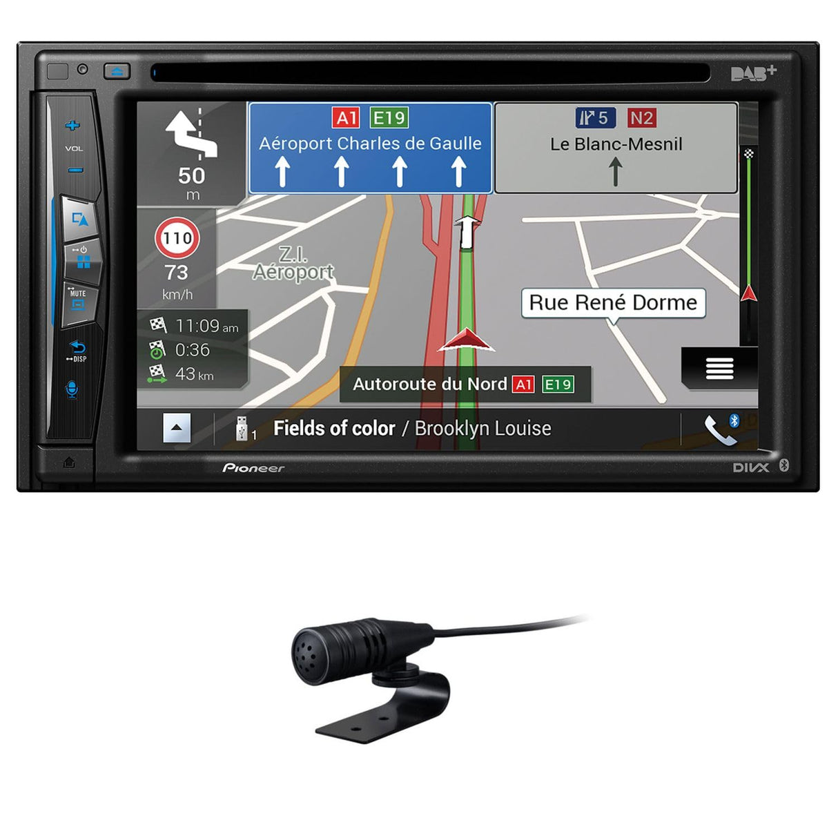 Pioneer AVIC-Z730DAB - Sistema AV de navegación con Pantalla multitáctil 6,2 Pulgadas y 24 bits Wi-Fi, Apple CarPlay inalámbrico, Waze y Bluetooth, Dual USB y cámara Dual Dab