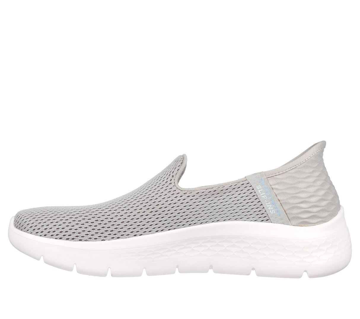 Skechers Women's Hands Free Slip-ins Go Walk Flex-Relish, Zapatillas Mujer, Blue Taupe, 38.5 EU Ancho