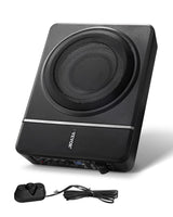VEVOR Subwoofer para Debajo del Asiento para Automóvil 203 mm 240 W Altavoz Compacto para Coche Amplificador Incorporado Entrada Bajo Controlador de Volumen Control Remoto con Cable