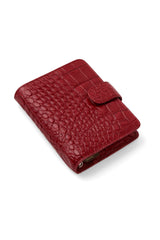 Filofax Pocket Classic - Organizador de cocodrilo, color cereza