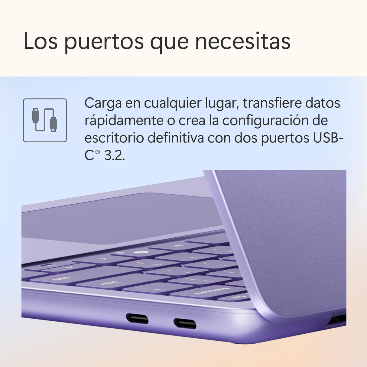 Microsoft Surface Laptop | Copilot+ PC | Pantalla táctil LCD 13'' | Snapdragon X Plus | 16GB RAM | Almacenamiento de 512GB | Último Modelo | Violeta