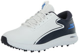 Skechers MAX 2 Arch Fit Zapatillas de Golf Impermeables sin Clavos para Hombre, White/Navy Blue, 43 EU