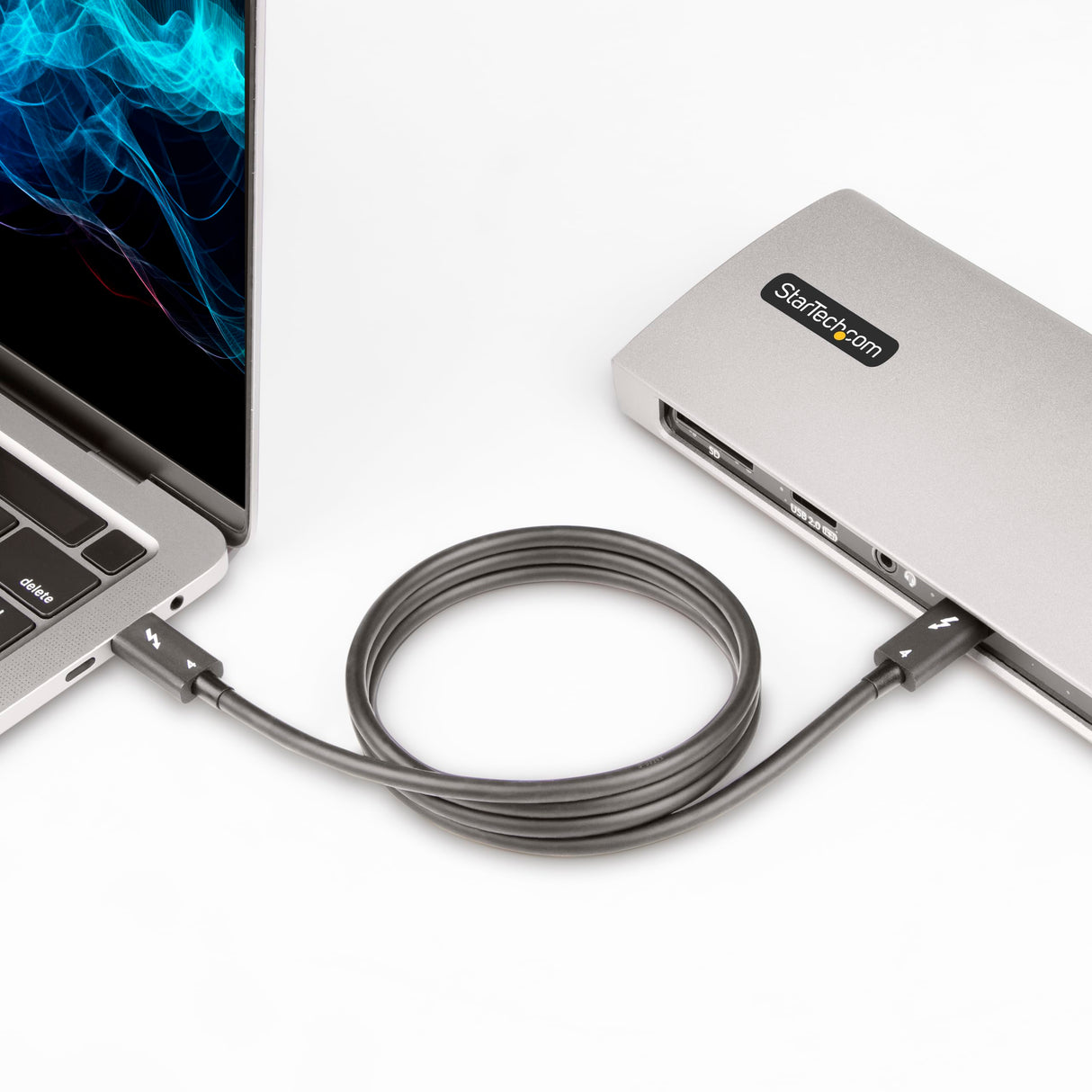 StarTech.com Cable de 1m Thunderbolt 4-40Gbps - PD 100W - Vídeo 4K/8K - Cable Thunderbolt 4 con Certificación Intel - Compatible con USB4/Thunderbolt 3/USB 3.2/USB Tipo C/DisplayPort (TBLT4MM1M)