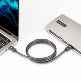 StarTech.com Cable de 1m Thunderbolt 4-40Gbps - PD 100W - Vídeo 4K/8K - Cable Thunderbolt 4 con Certificación Intel - Compatible con USB4/Thunderbolt 3/USB 3.2/USB Tipo C/DisplayPort (TBLT4MM1M)