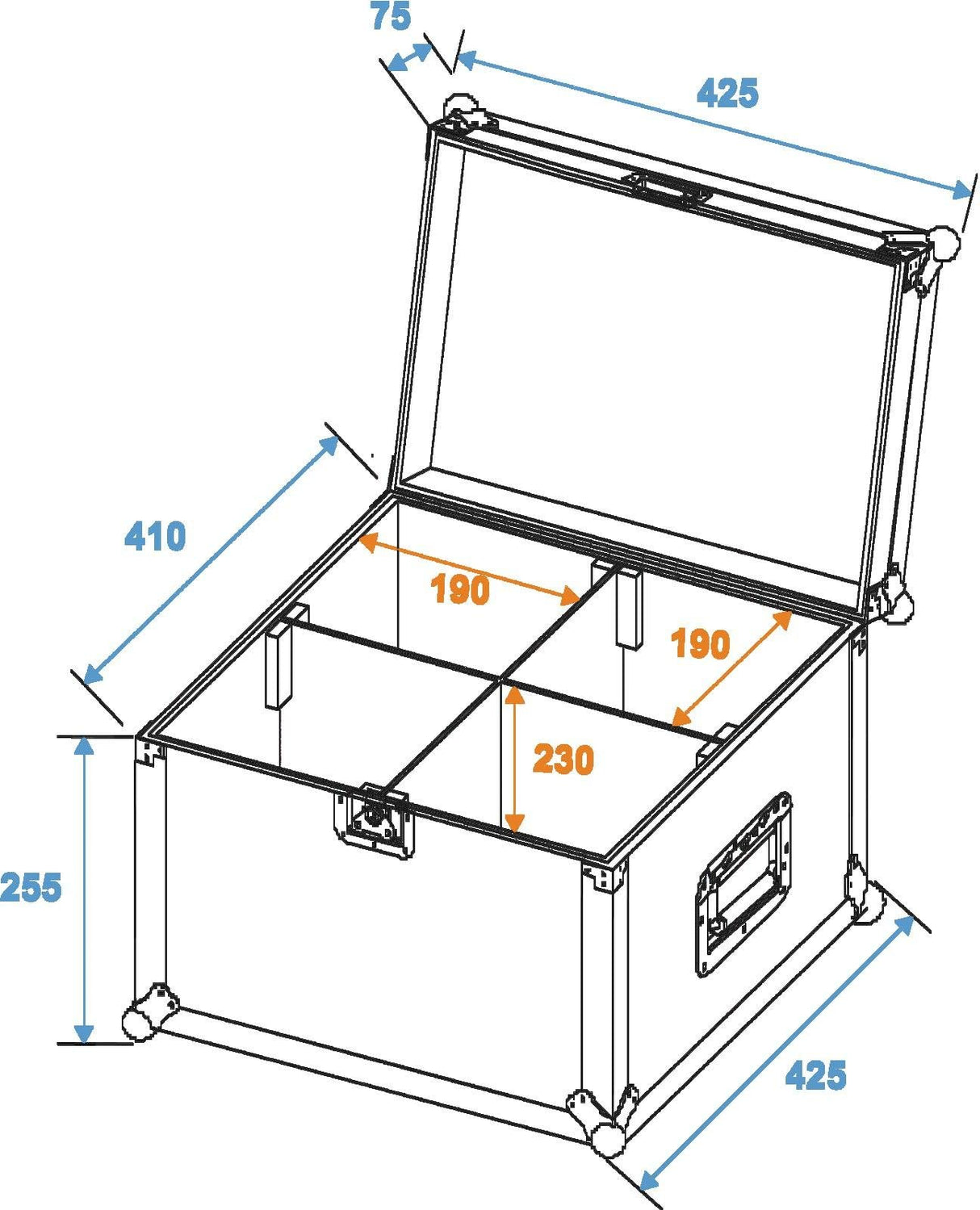 ROADINGER Flightcase 4X Tmh-6/7/8/9, Multicolor, Talla única